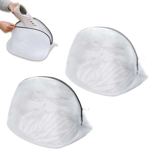 JEYORZY 2 Piezas Bolsa Zapatos Lavadora, Bolsas para Lavar Zapatillas en Lavadora, Saco Lavadora Zapatos, Bolsa Lavadora Ropa Interior, Bolsa Malla Lavadora Ropa Delicada, Lavar Zapatillas