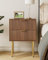 HEYZOEY Nachttisch, Nachtschrank mit 2 Schubladen, Modern Nachtkästchen, Boho Nachtkommode für Schlafzimmer, Wohnzimmer,Nussbaum