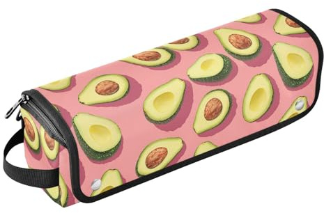 Avocados Hot Pink 2 in 1 Hair Tools Organizer with Removable Heat Resistant Mat Curling Iron Travel Holder Storage Bag for Flat Irons, Straighteners, Curling Irons Travel Essentials for Women
