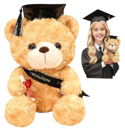 Forhome Orsacchiotto，Orsacchiotto per la Laurea，23cm orsacchiotto peluche，Regalo di Laurea，gadget laurea，Teddy super morbido，Giocattolo di Peluche per la Laurea o Gli Studi