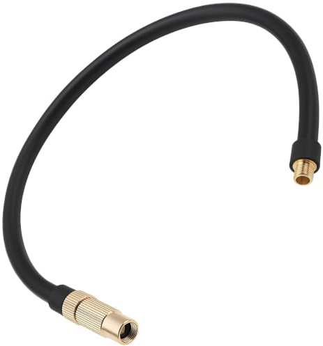 2-in-1 Presta to Schrader Valve Adapter, 40cm Bike Pump Inflator Ext. Hose | Schrader to Presta Valve Pump, Tyre Inflator Adapter, Brass Material, for Bicycle, Motorcycle, Car Air Pump Compressors
