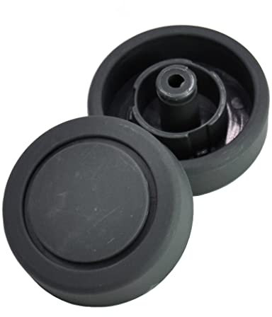 2 Ersatzräder Ersatz Rad Laufrolle Ersatzteil grau kompatibel mit Vorwerk Elektrobürste EB370 EB 370
