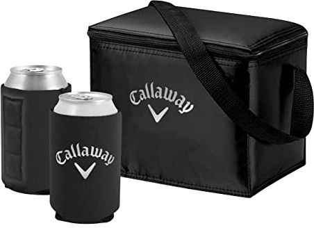 Callaway Soft Cooler Bag Gift Set with Magnetic Koozies, Black