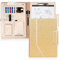 Toplive Porte Document Portfolio A4 en cuir PU avec poche pour document, agenda d'affaires en cuir pour réunion/bureau/carte de visite professionnel/dossier de conférence,Or Bling