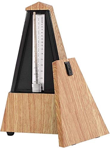 Mechanisches Metronom für Gitarre/Bass/Klavier/Violine,Pyramidenform Metronom mit Klingeltöne, Beat und Tempo mit hoher Präzision