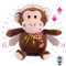 Hopearl Talking Monkey Repeats What You Say Nodding Electric Interactive Animated Toy Speaking Plush Buddy Birthday Festival for Toddlers, 6.5''
