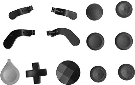 fasient1 Game Controller Thumbsticks Kit für One Elite Series 2, Ersatzmetall Gamepad Swap Thumbsticks Joysticks 4 Paddles 2 D-Pads(schwarz)