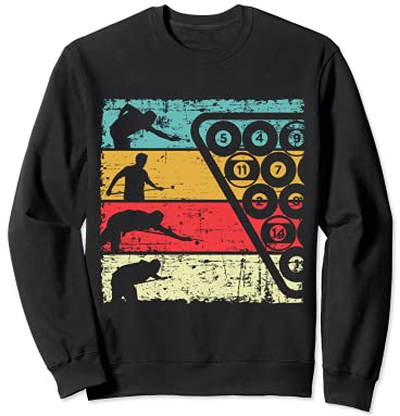 Retro Billard Shirt für Billardspieler Pool Billard Triangel Sweatshirt