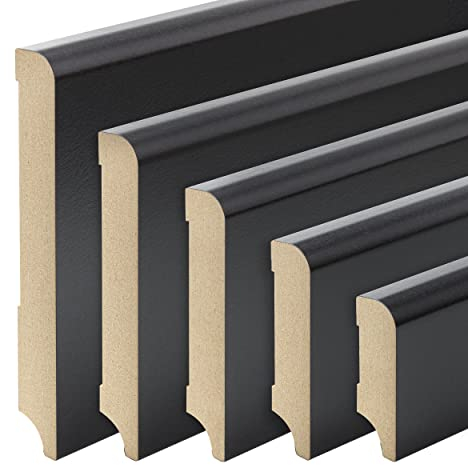 REESE | Sockelleisten | Schwarz | MDF Profil & Zubehör | Münchener Profil - 120mm