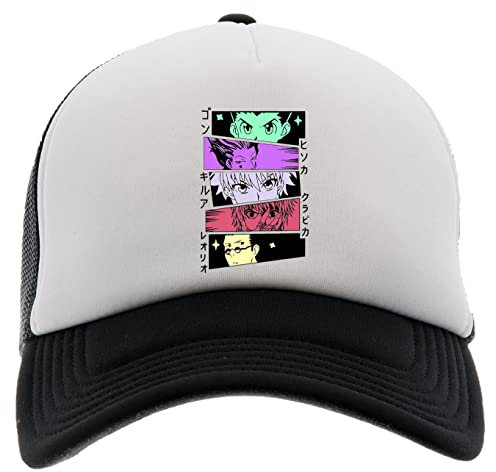 Enigmae Hunter X Hunter Full Gang Baseball Kappe Hut Unisex Männer Frauen Schaum Vorne Mesh Zurück Schwarz Cap Foam Front Mesh Back