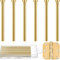 6 Pack Hinge Pins for Doors 3.5 Inches Door Hinge Pin Oil Rubbed Bronze Door Pins for Interior Door Security Replacement (Gold)