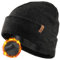 FURTALK Classic Beanie mit weiches Thermisches Polarfleece-Futter Unisex Strickmütze Warm Wintermütze für Herren & Damen Schwarzgrau