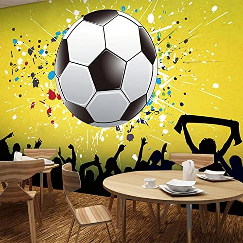XTSWallpaper Sport Fußball Graffiti 360X250Cm Selbstklebendes Wandbild 3D Wandtattoo Wandsticker Schlafzimmer Wanddeko Wandaufkleber Wohnzimmer Tapete Wasserdichtes Pvc Wandbild Hintergrund