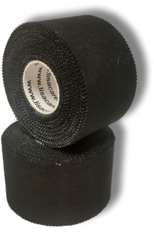 LisaCare Sport Tape - 2 Rollen 3,8cm breit - Sport Tapes - Fußball Tape - Athletic Tape - Tape Sporttape starker Halt & leicht zu reißen - für jede Sportart & Lebenssituation (2er-Set Schwarz) | 2 Rollen 3,8cm breit - Sport Tapes - Fußball Tape - Athletic Tape - Tape Sporttape starker Halt & leicht zu reißen