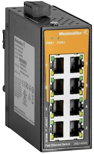 Weidmüller 2682140000 Network Switch, Unmanaged, RJ45, IP30