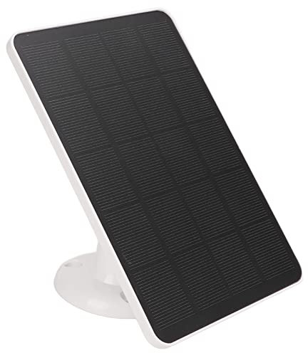 Solarpanel für Kabellose Outdoor-Überwachungskamera, 4 W 5 V Solarladegerät, IP65 Wasserdichte Kontinuierliche Solarstromversorgung für Wiederaufladbare Batterie-Überwachungskamera (Weiss)