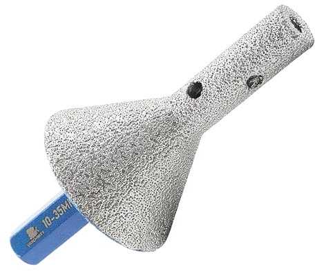 Broca Fresado Diamante 10-35mm ,BRSCHNITT Broca de Dedo Diamante para Agrandar Esmerilado Orificios Existentes en Azulejos Porcelana Cerámica Mármol Granito de Piedra con Mango Hexagonal