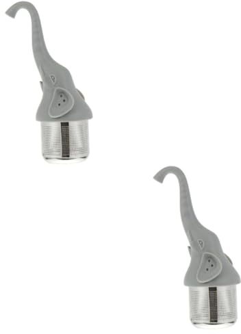 LIFKOME 2 Pcs Elephant Tea Maker Coffee Tea Bags Silicone Loose Tea Strainer Tea Diffuser for Loose Tea Metal Tea Infuser Elephant Tea Steeper Bulk Tea Bags Tool Portable Stainless Steel