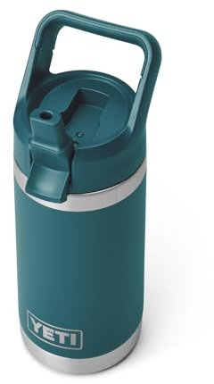 YETI Rambler Jr. 12 oz Kids Bottle, with Straw Cap, Agave Teal, 21071502562