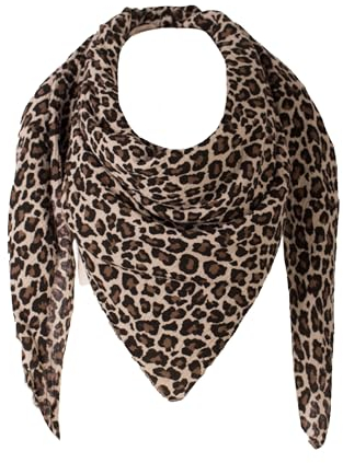FASHION YOU WANT XXL Tuch 23 Farben Farbwahl Halstuch Musselintuch Musselin Damen Damenhalstuch Dreieckstuch Schal Herren Männer Frauen Herrenhalstuch Dreieckig leicht (einlagig)) (Leo klein beige)