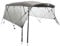 vidaXL 3 Bow Bimini Top mit Mesh-Seitenteilen, Bootsverdeck mit Aluminiumrahmen, Sonnenverdeck Boot Sonnensegel, Anthrazitgrau Schwarz 600D Polyester