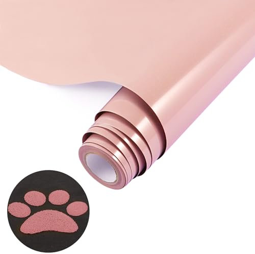 NANAPLUMS Plotterfolie Textil, Neuer 3D-Puff-Vinyl- 30,5 x 100 cm Puff HTV Vinylrolle für T-Shirts, 3D-Puff-Hitzetransfer-Vinyl, Einfach zu schneiden, zu entgittern und zu übertragen, Dunkelrosa