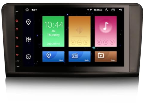 GONFEN 9 Zoll Acht-Kern Android 13 DAB+ Autoradio Für Mercedes ML-Klasse W164 GL-Klasse X164 mit GPS Navi 4GB RAM + 64GB ROM Unterstützt Wireless Apple CarPlay Android AUTO WiFi SWC Bluetooth OBD2 USB