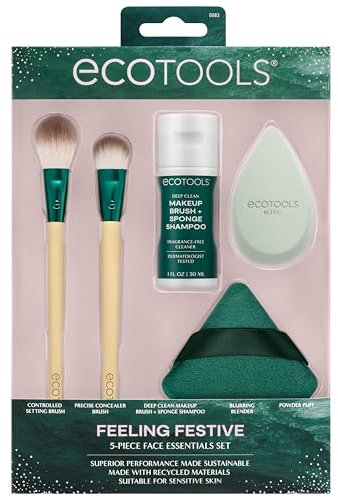 EcoTools Feeling Festive Face Essentials Kit 5 pièces Coffret cadeau édition limitée