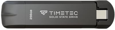 Timetec Portable External SSD USB3.2 Gen2 Type C Ultra-Light Aluminum Mini External Solid State Drive with USB C to A Cable/USB A to C Adapter for Desktops/Laptop/Mac/Mobile (Portable Pro Mini, 256GB)