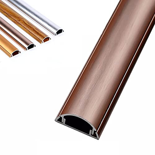 Cable Trunking,Wall Mount Cable Concealer Management, Aluminum Alloy Half round Paintable Floor Cable Trunking for On-Wall Cable Raceway/B/No.2(D,No.5)