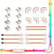 BTF-LIGHTING FCOB 3pin 10mm LED-Streifenverbindersatz L-förmiger Stecker Dual-End mit Drahtverbinder Strip zu SM Buchsenstecker Lückenloser Verbinder Verbinder von Streifen zu Draht 15cm 22AWG Kabel
