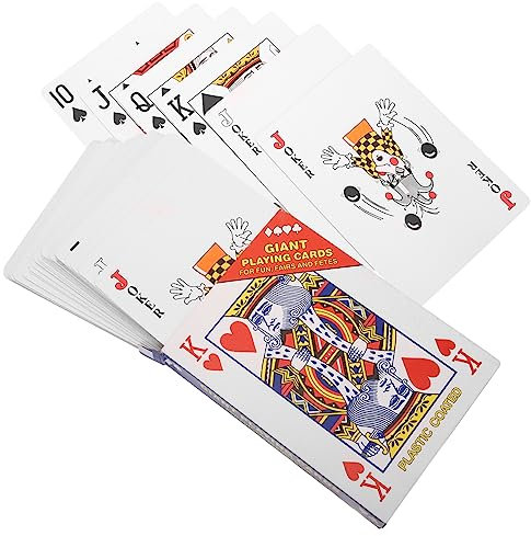 Alasum Jumbo-pokerspielkarten Riesige Spielkarten Für Partys Und Spaß Großes Spielkartenspiel Für Zuhause Und Reisen Langlebig Und Handlich