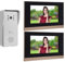 di Videocitofono, Monitor da 7 Pollici Videocitofono con Telecamera, Citofono Bidirezionale per Interni Ed Esterni per Villa, Ufficio Domestico, 1 Telecamera 2 Schermi (SILVER)