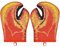 Manoplas de horno de pinza de langosta acolchadas, diseño de forro de algodón, resistentes al calor, guantes de garra de cangrejo para microondas, guantes de horno de langosta para mujer, divertidos