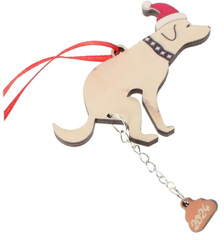 IMIKEYA Holz Weihnachtsschmuck Mit Hund Lustige Und Kreative Dekorationen Für Hundeliebhaber Verschönern Sie Ihren Weihnachtsbaum Mit Akzenten Für Feiertage