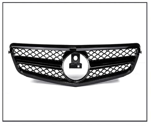 Nieren Kühlergrill Renngrills Für Für Benz Für C-Klasse Für W204 2008 2009 2010–2014 Für C180 Für C250 Für C350 Frontstoßstangengrill Kühlergrill Kühlergrill Doppelsteg(AMG Glossy Black)