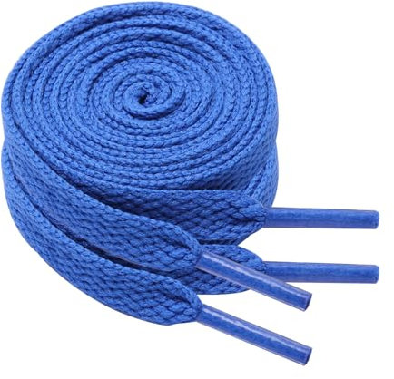 North Bund 2 pares de cordones planos para zapatillas de deporte 8mm Cordones planos de recambio para zapatillas de deporte Azul 90cm