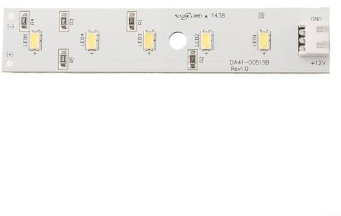 HpLive 12V Replacement LED Light Strip for Samsung Refrigerators DA41-00519B, 6 Lights, 10 x 2 cm