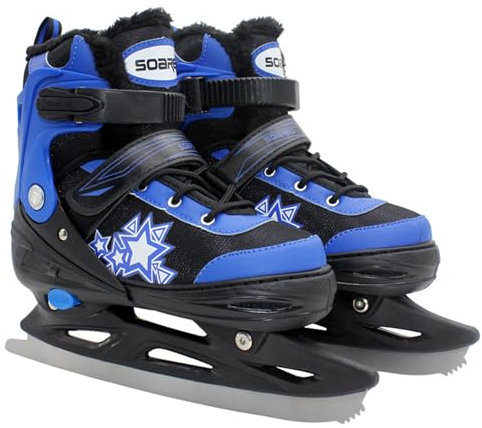 Patines artísticos para hombres y mujeres-Patines ajustables para patinadores principiantes-Patines ajustables con zapatos de patinaje de acero inoxidable-para pistas de patinaje sobre hielo
