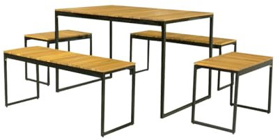 Primaster Bistro-Set Palma Aluminium/Holz Bistro Set