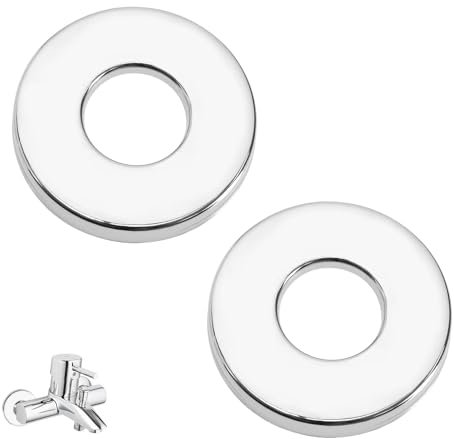 2 Pcs Tap Cover Collar, Shower Pipe Cover, Stainless Steel Valve Pipe Covers, 26mm G3/4 Chrome Tap Shower Pipe Cover, Decorative Faucet Trim, Easy Installation for Kitchen, Bathroom, Shower, Radiator