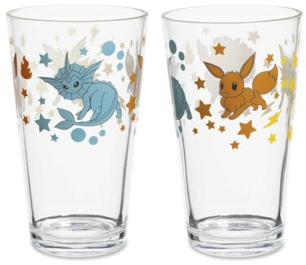 Pokémon Center: Eevee & Evolutions Glasbecher, 473 ml, 2 Stück