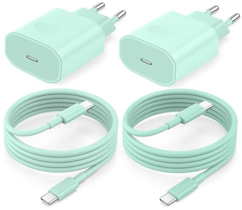 USB C Ladegerät Ladekabel für iPhone 17 16 16e 15/17 16 15 Pro/17 16 15 Pro Max/Plus,2Pack 25W USB C Power Adapter Schnellladekabel für iPad Pro/Air/10.Generation,Schnellladegerät Stecker mit 2M Kabel