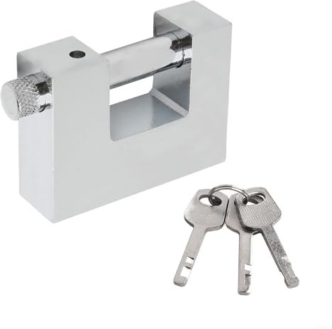 Cadenas robuste en alliage de zinc en forme de D avec 3 clés pour une sécurité ultime (60 mm)