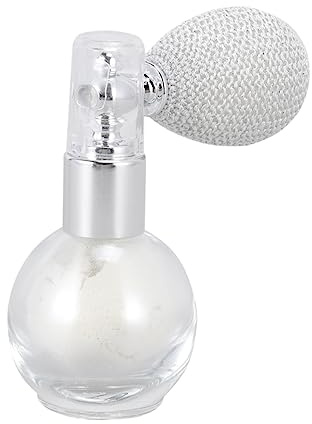 Homoyoyo Highlighter Puder Sprühgerät Perlweiß Loses Puder Sprühwerkzeug Leichtes Ölfreies Make up Für Gesicht Körper Und Haar Einhändige Anwendung