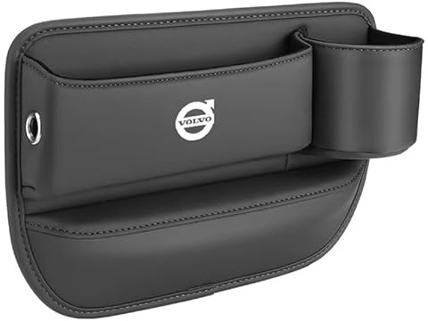 GYSCKN Aufbewahrungsbox für Autositze für Volvo EX40, Autositz Gap Organizer Aufbewahrung Tasche für Kleinigkeiten Auto Zubehör,Black-Right
