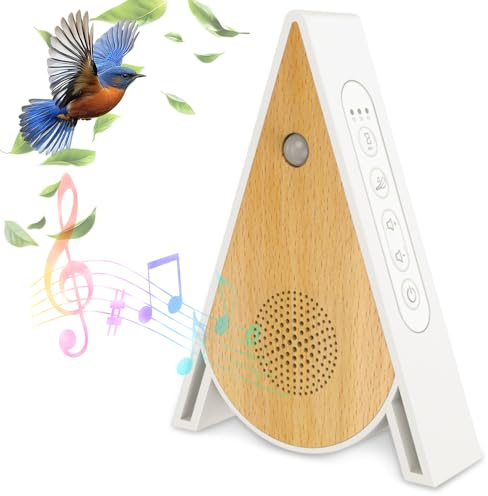 Vogelgezwitscher Bewegungsmelder, Vogelgezwitscher mit 4 Naturgeräusche, Vogelgezwitscher Box Toilette Bewegungsmelder mit Timer, Naturgeräusche Box für Spa und Entspannung