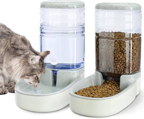 Distributeur Croquettes et Eau pour Chat Chien Automatique 4L - Gamelle