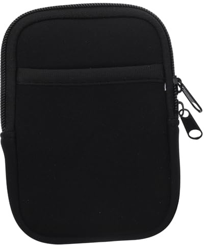 Abaodam Pochette Isotherme en Néoprène Noire à Gourde D'extérieur Fermeture Éclair, Pochette Zippée Polyvalente et Antidérapante pour Bouteille Facile à Utiliser