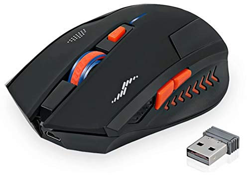 CSZH Mouse senza fili ricaricabile Slient pulsanti Computer Mouse 2400dpi Gaming motore ottico Mouse Mice incorporata litio batteria 2,4 G